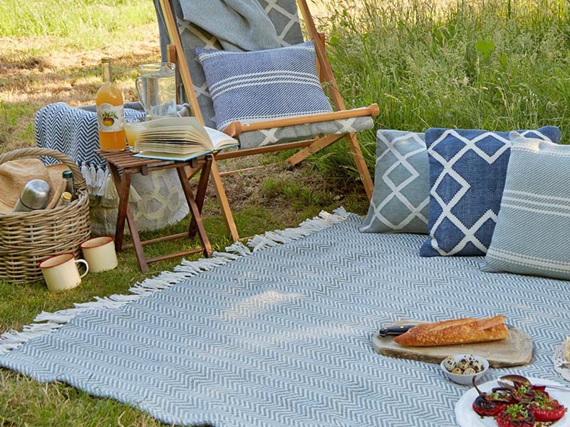 Picnic Blankets Large Washable Picnic Blankets Weaver Green