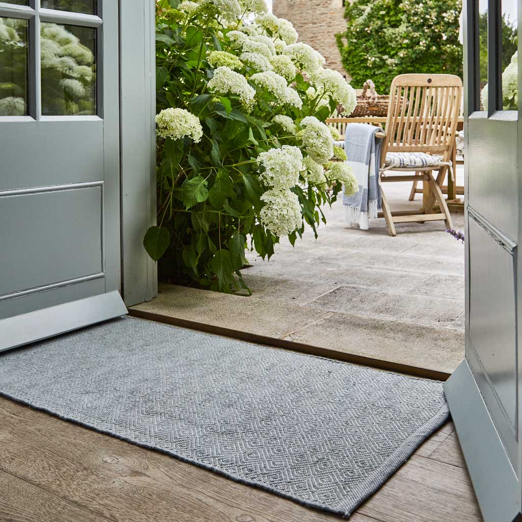 Dove Grey Diamond Rug